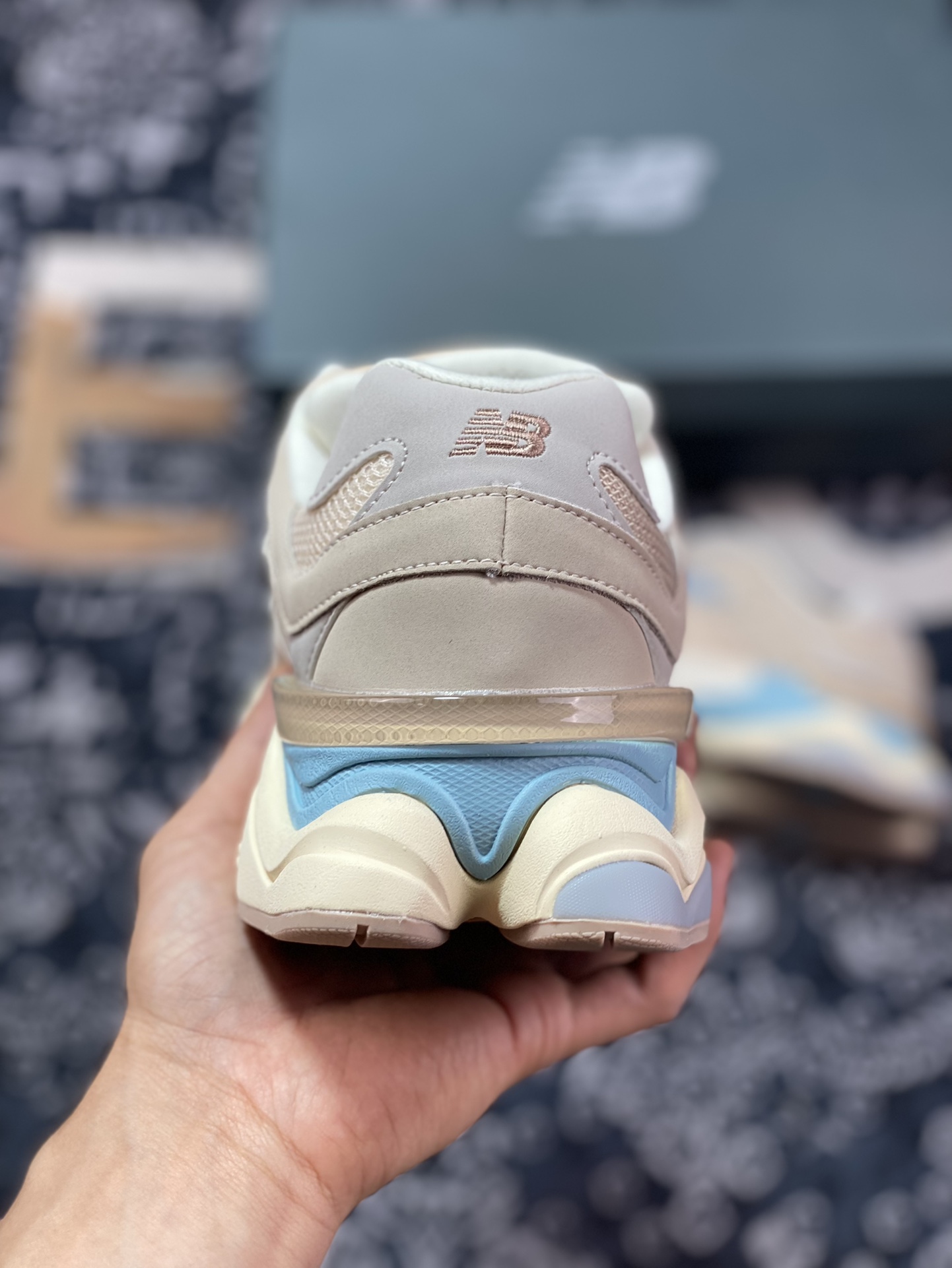 New Balance 9060 ”Ivory Cream/Pink Sand” series retro running shoes ”Pink Sand” U9060WCG