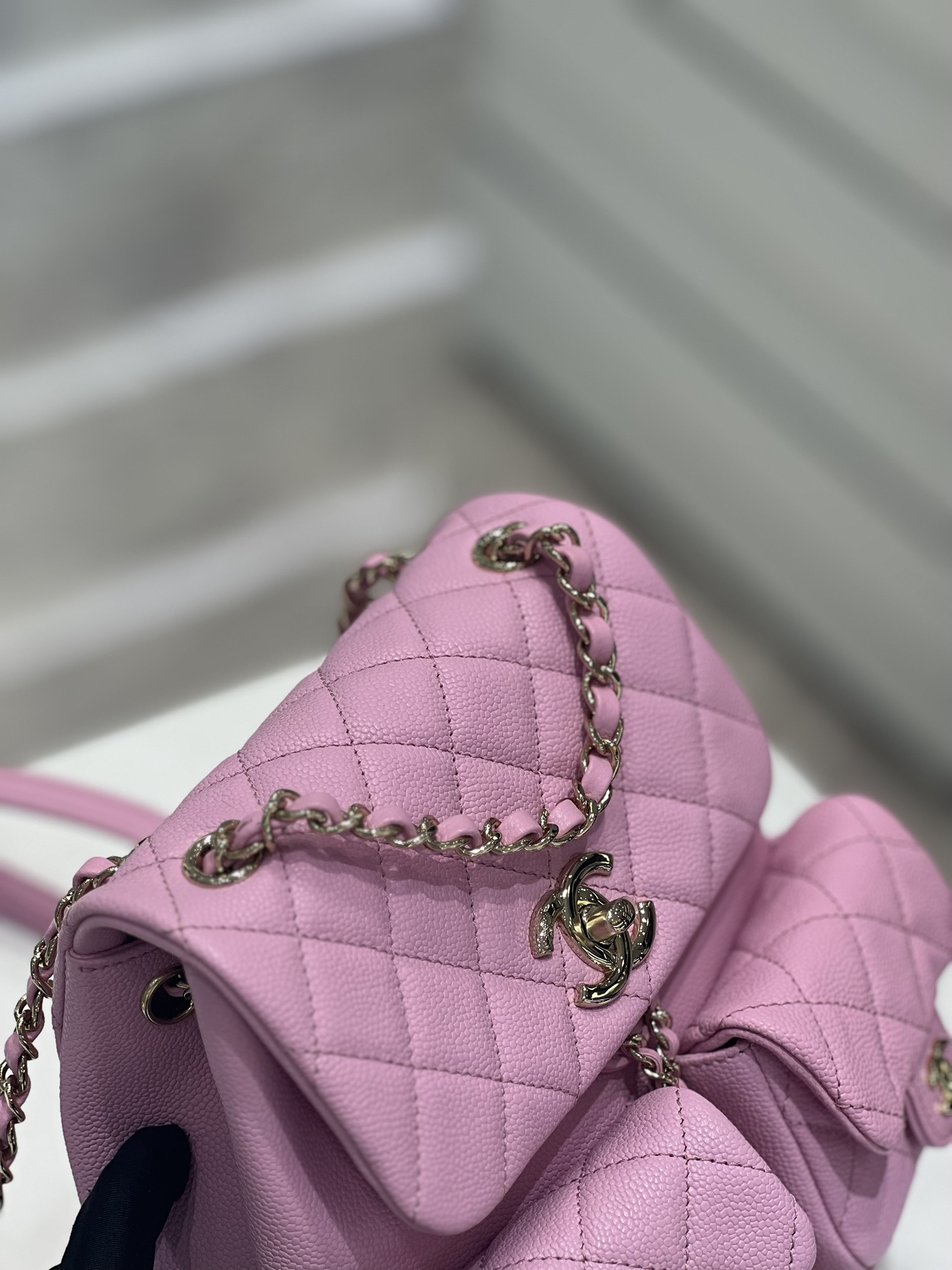 Chanel Duma Bags Backpack Dark Pink