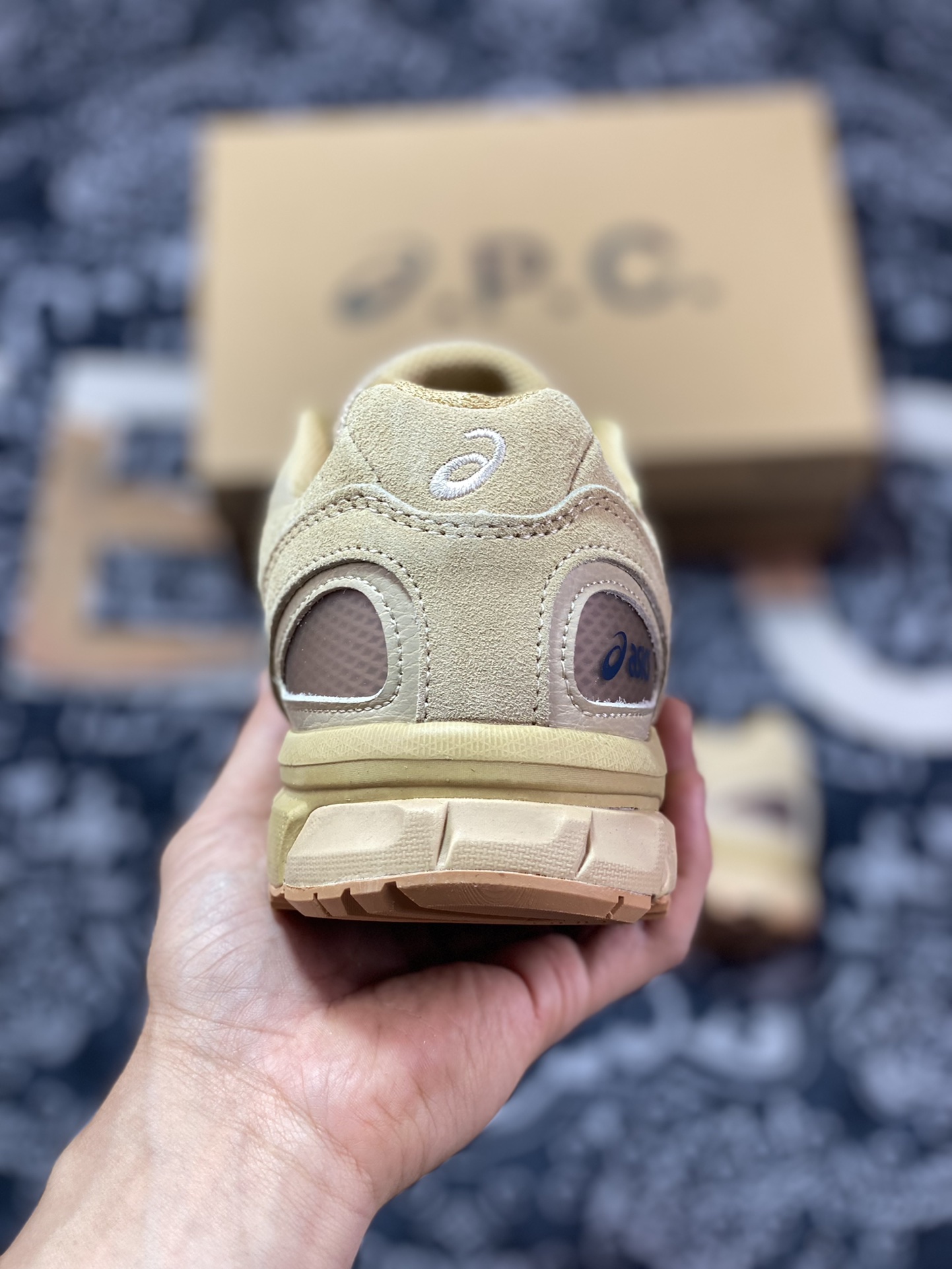 APC x ASICS GEL-Sonoma 15-50 series mountain style outdoor low-top casual sports running shoes ”sand yellow brown blue green gradient” 1203A226-200