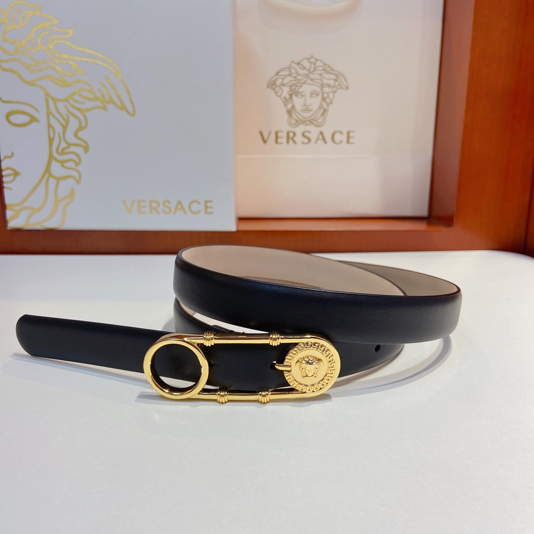 VersaCE 2.0 cm Thin Belts: Double-Sided Import with Original Leather and Stereo Cuts - 图片 5