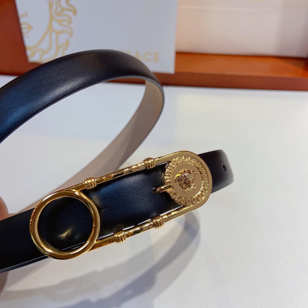 VersaCE 2.0 cm Thin Belts: Double-Sided Import with Original Leather and Stereo Cuts - 图片 6