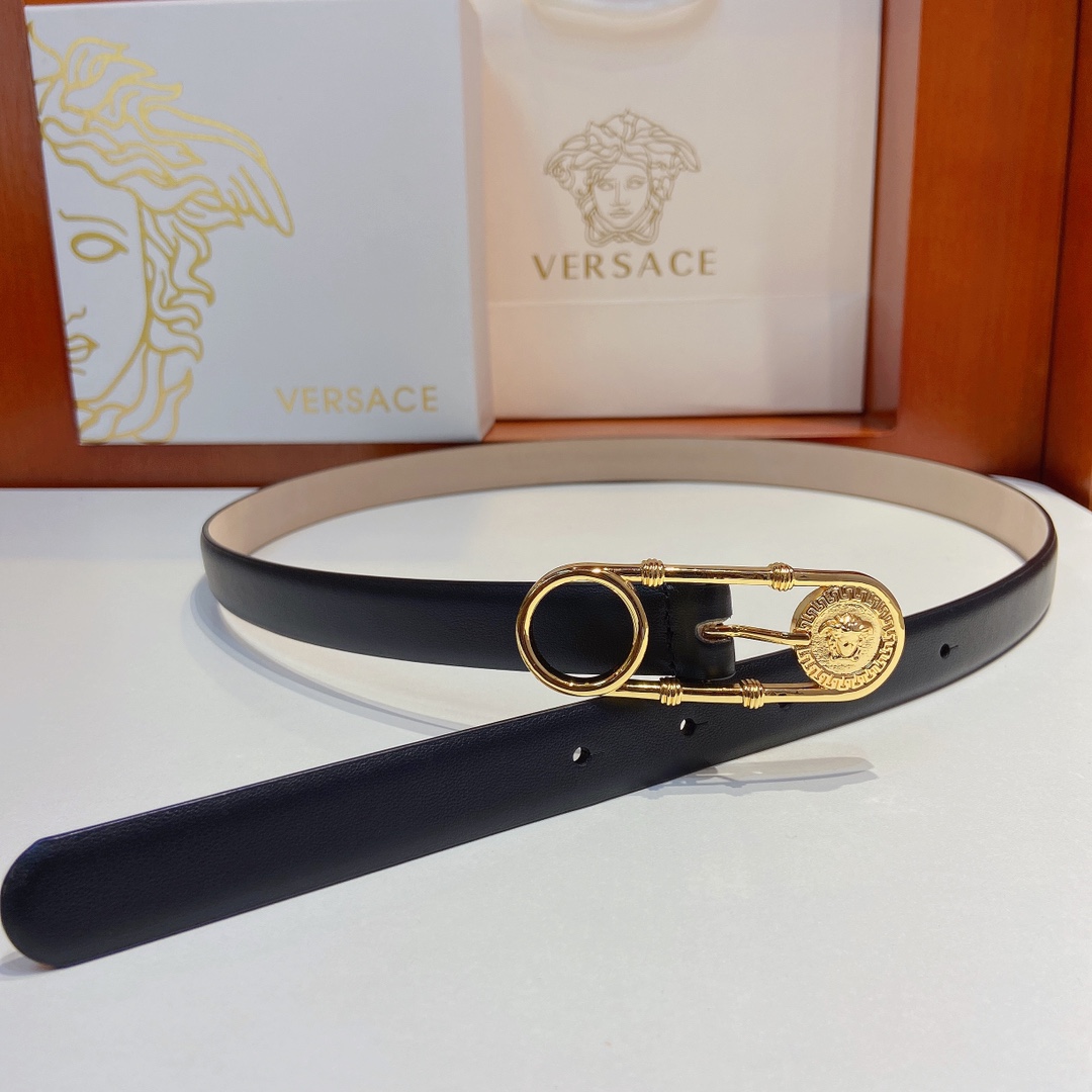 VersaCE 2.0 cm Thin Belts: Double-Sided Import with Original Leather and Stereo Cuts - 图片 9