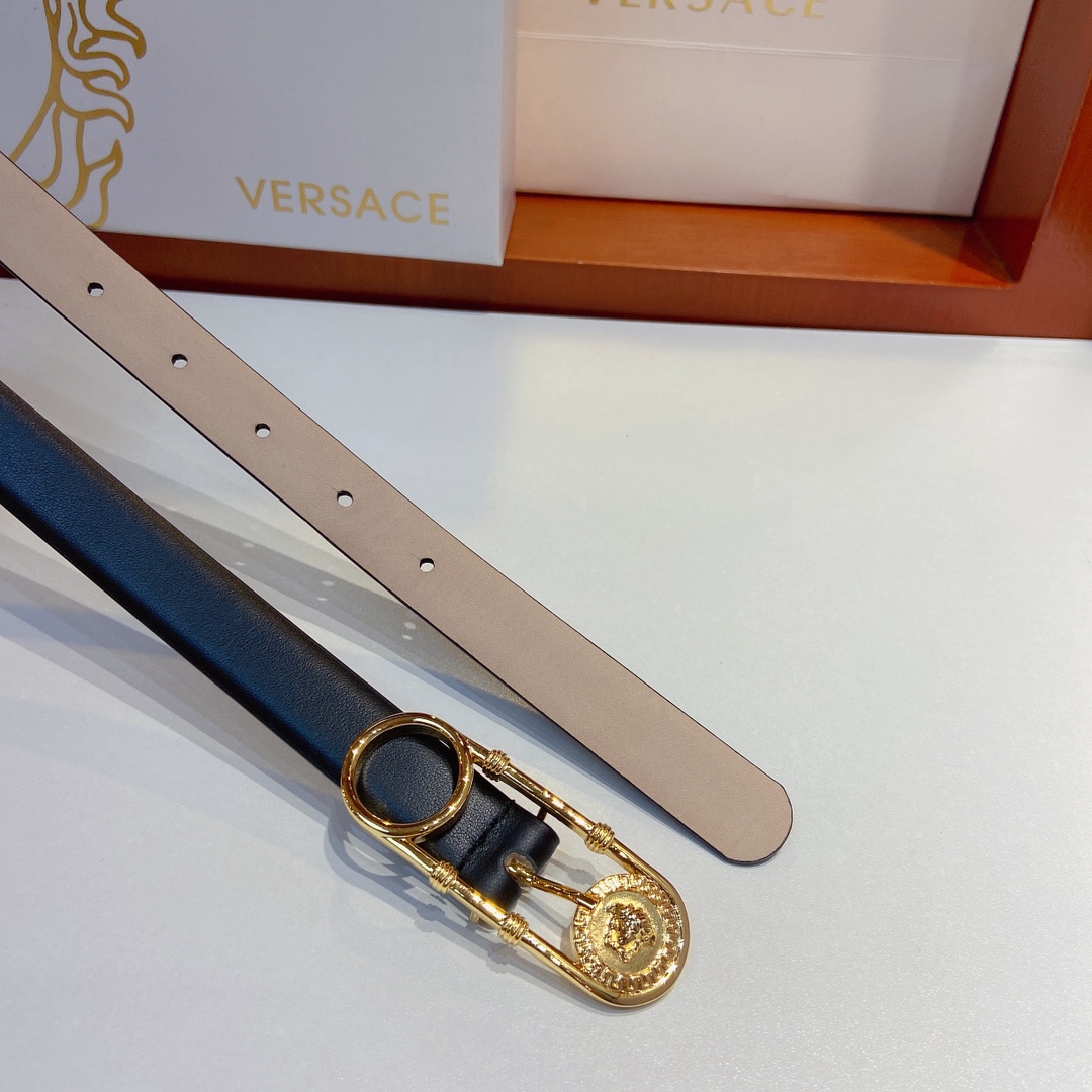 VersaCE 2.0 cm Thin Belts: Double-Sided Import with Original Leather and Stereo Cuts - 图片 7