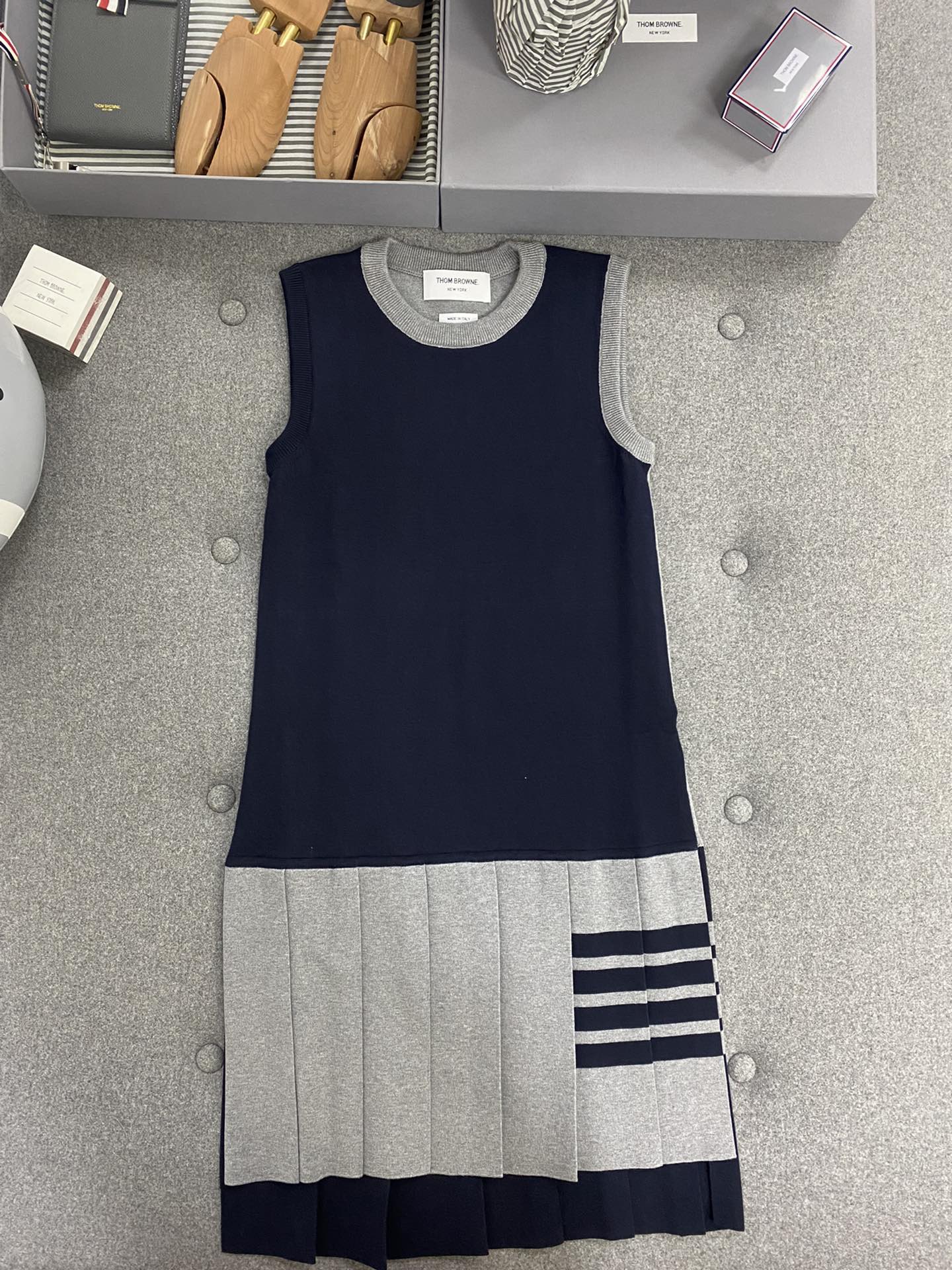 Thom Browne 7 sterren
 Kleding Jurk Rok Splijten Vrouwen Katoen Breien Lente/Zomercollectie