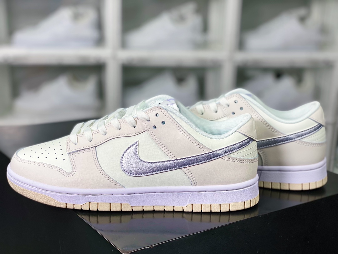 200 Wmns SB Dunk Low GS”Sail/Oxygen Purple”扣篮系列低帮休闲运动滑板板鞋“米白星空紫”DX5930-100
