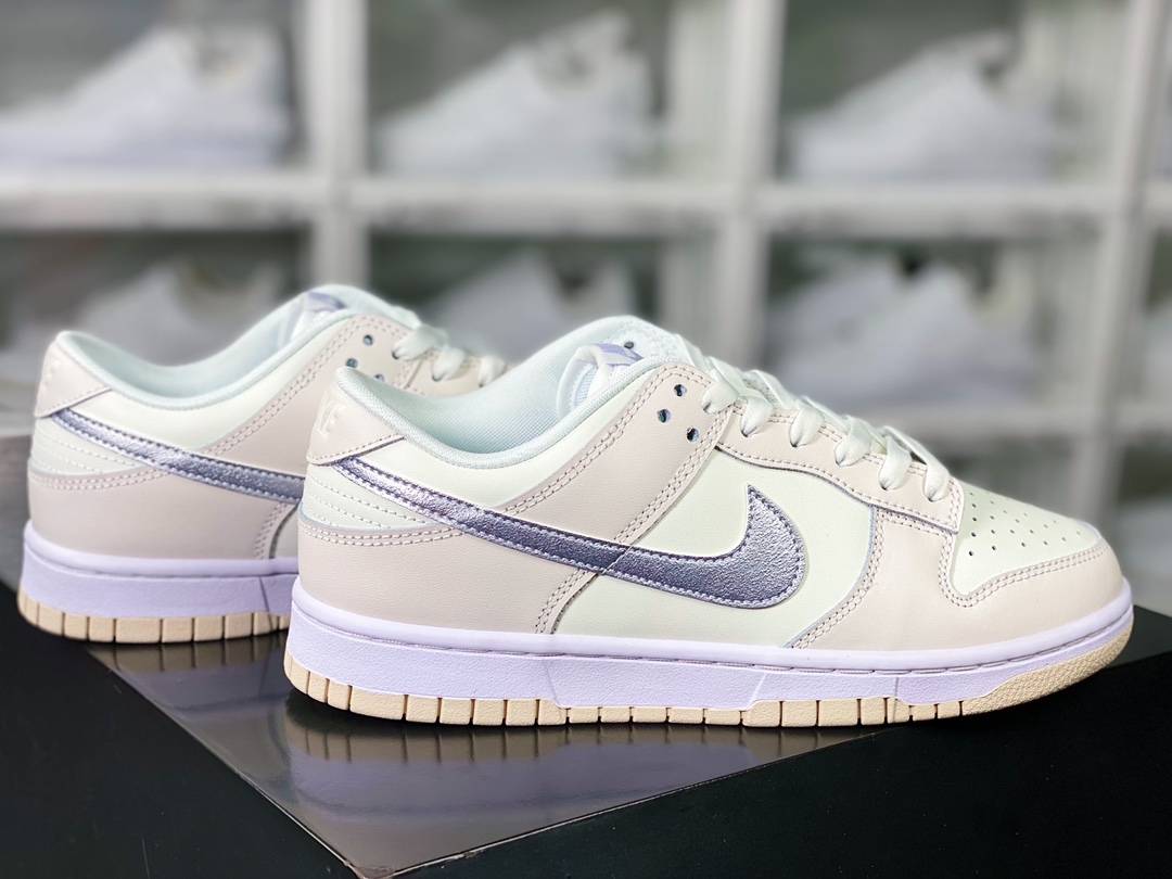 200 Wmns SB Dunk Low GS”Sail/Oxygen Purple”扣篮系列低帮休闲运动滑板板鞋“米白星空紫”DX5930-100