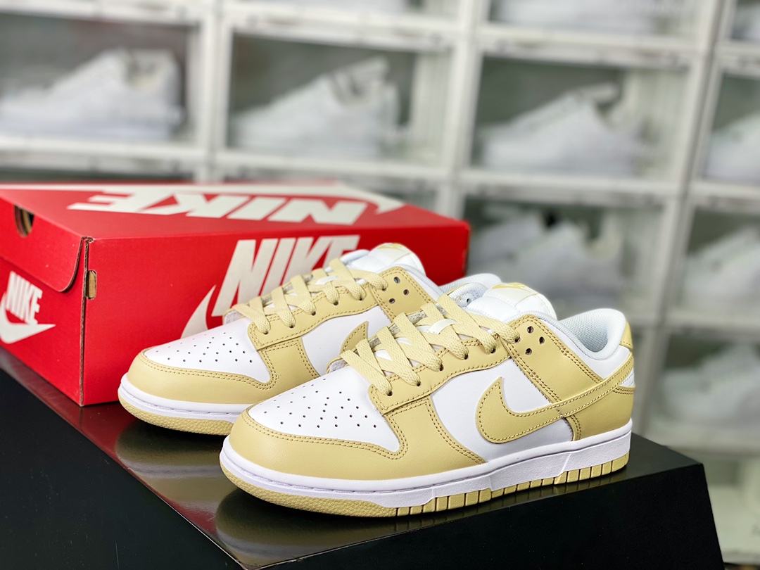 220 SB Dunk Low Retro GS”Tan White”扣篮系列低帮休闲运动滑板板鞋“燕麦奶茶米黄”DV0833-100
