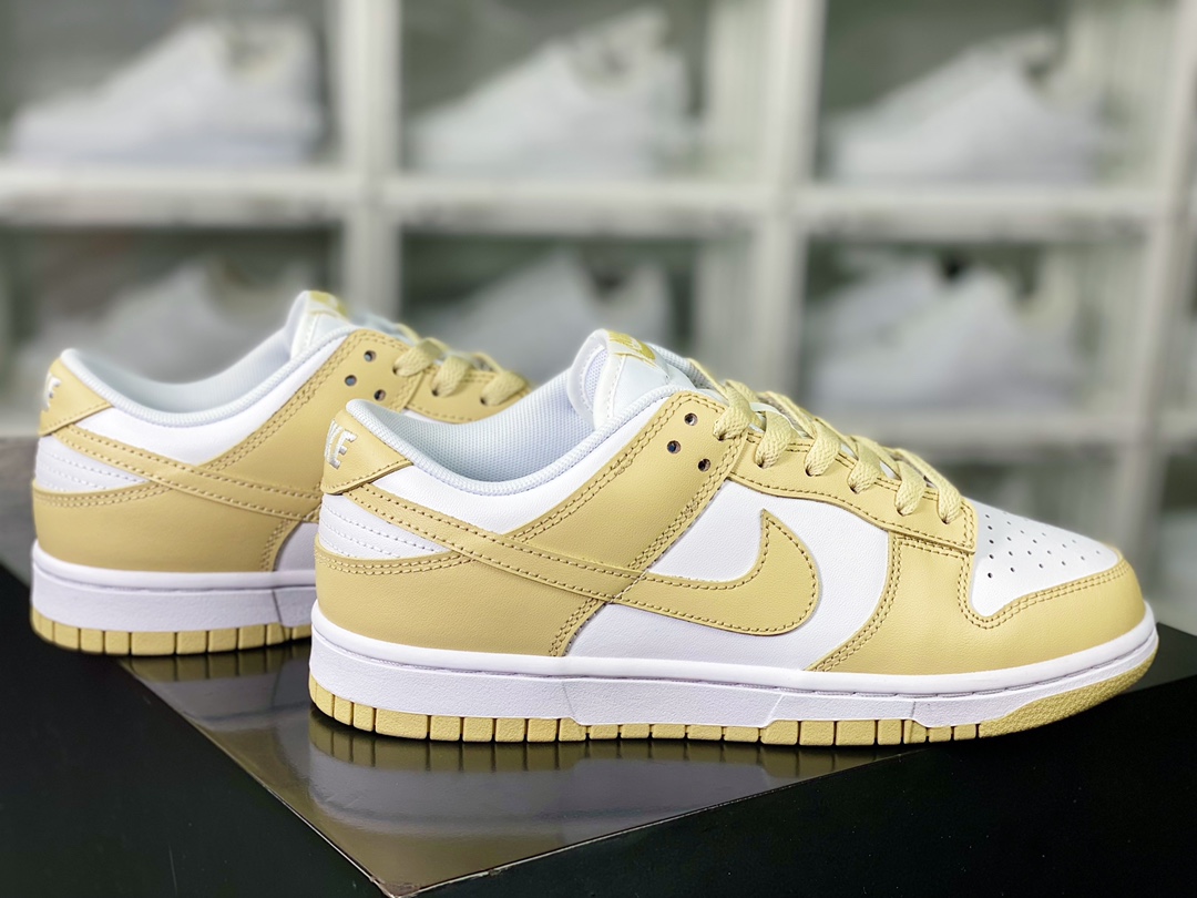 220 SB Dunk Low Retro GS”Tan White”扣篮系列低帮休闲运动滑板板鞋“燕麦奶茶米黄”DV0833-100