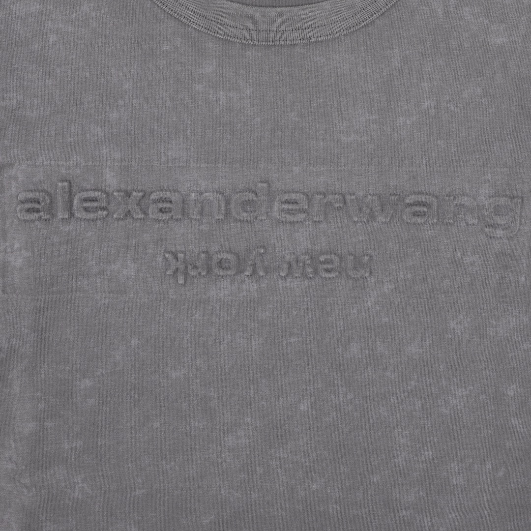 180 Alexander wang（亚力山大王）水洗石磨草写字母基础短袖T恤