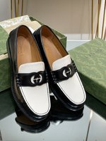 Gucci Shoes Loafers Best Quality Fake
 Green Openwork Cowhide Genuine Leather Silk Spring/Fall Collection
