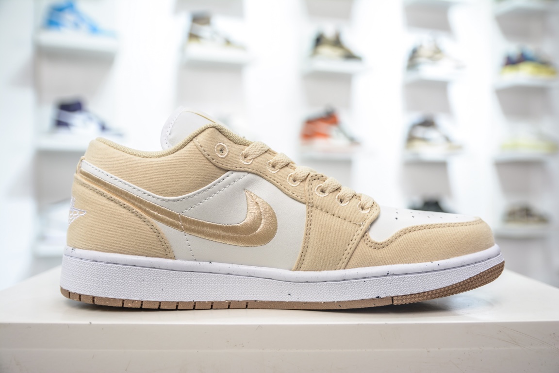 Air Jordan 1 Low White Khaki FN3722-701