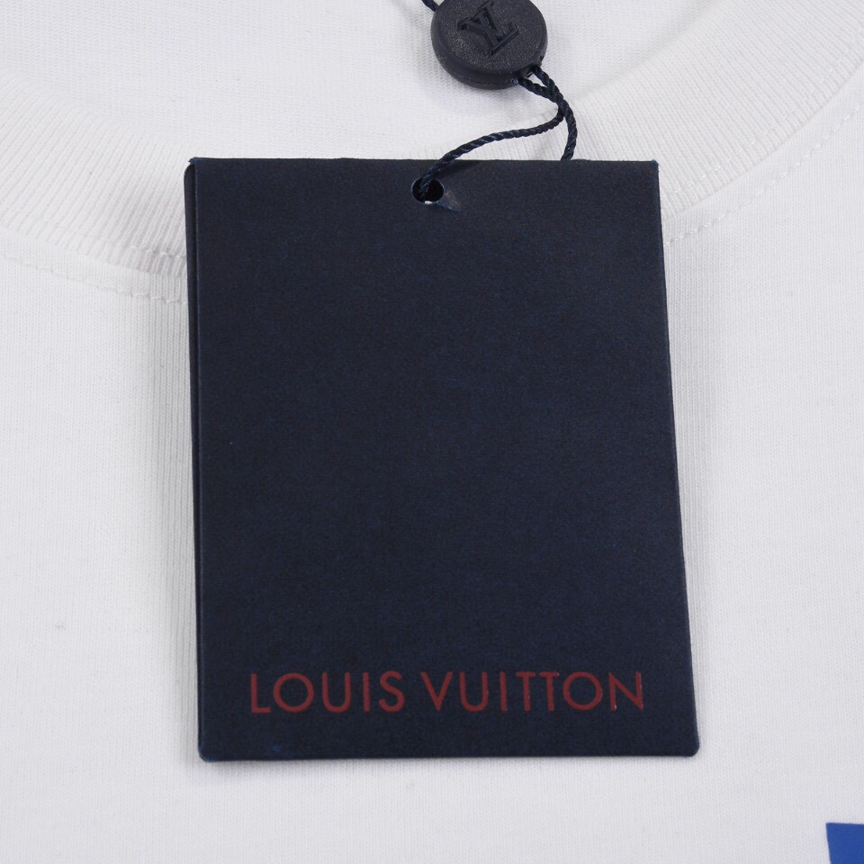 Louis Vuitton/路易威登草间弥生联名款蓝色花束印花短袖