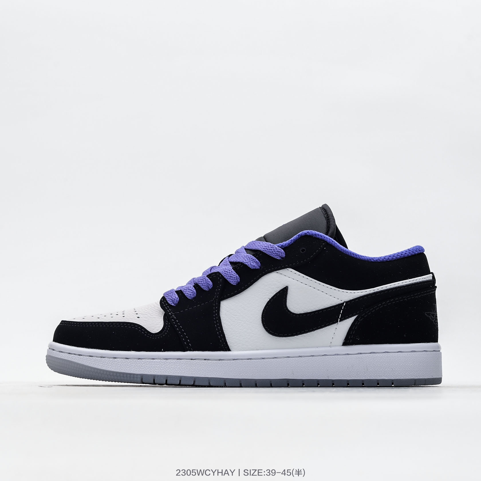 🟡大灌篮#553558-108 乔丹 Air Jordan 1 Low AJ1 乔1水晶黑白 低帮文化篮球鞋 编号:2305WCYHAY