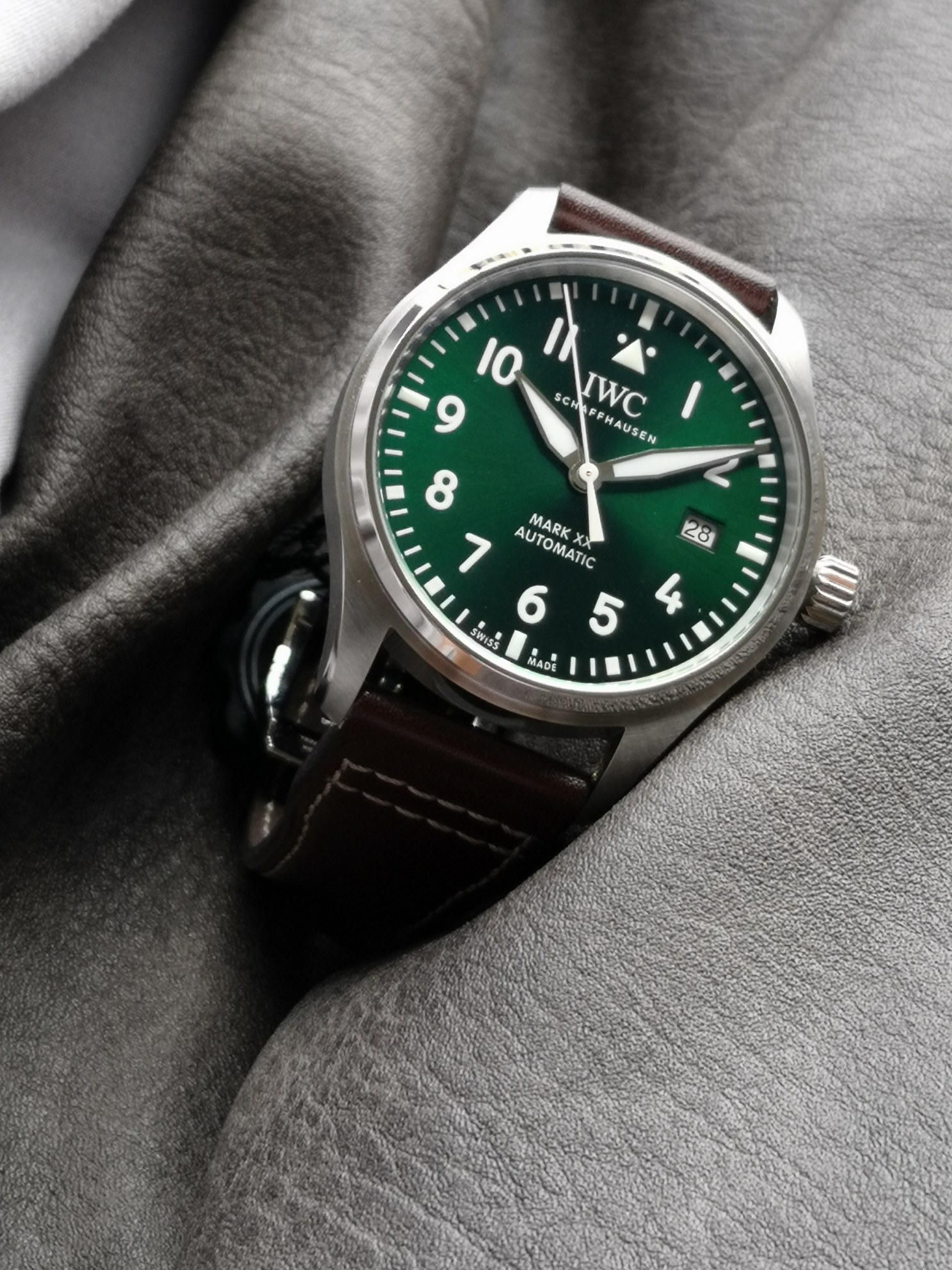IWC 파일럿 IW328205 40mm 그린 다이얼 ZF공장 32111 무브먼트 레플리카 42481