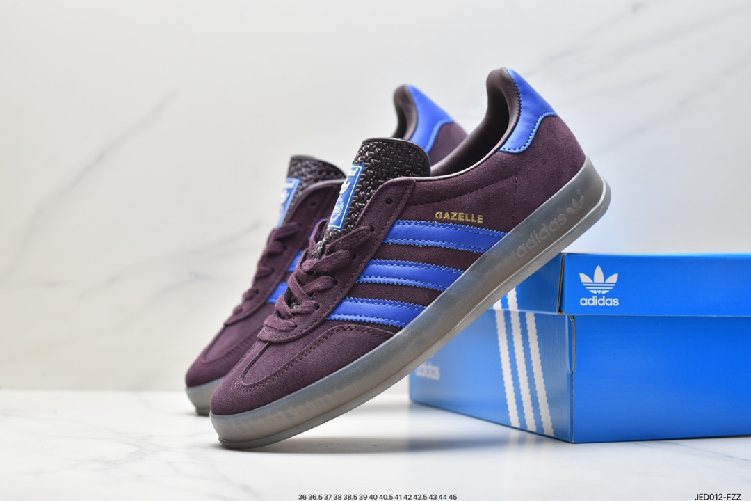 Adidas Originals Gazelle Indoor IG9980 clover retro casual non-slip wear-resistant low-top sneakers