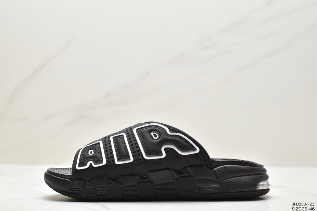 170 NIKE AIR MORE Uptempo Slide皮蓬拖鞋 FB7818-100
