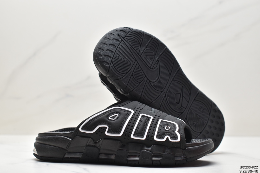 170 NIKE AIR MORE Uptempo Slide皮蓬拖鞋 FB7818-100
