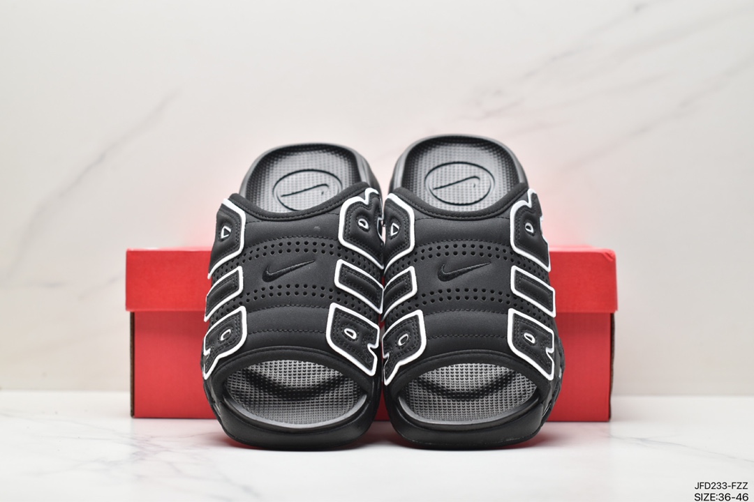 170 NIKE AIR MORE Uptempo Slide皮蓬拖鞋 FB7818-100
