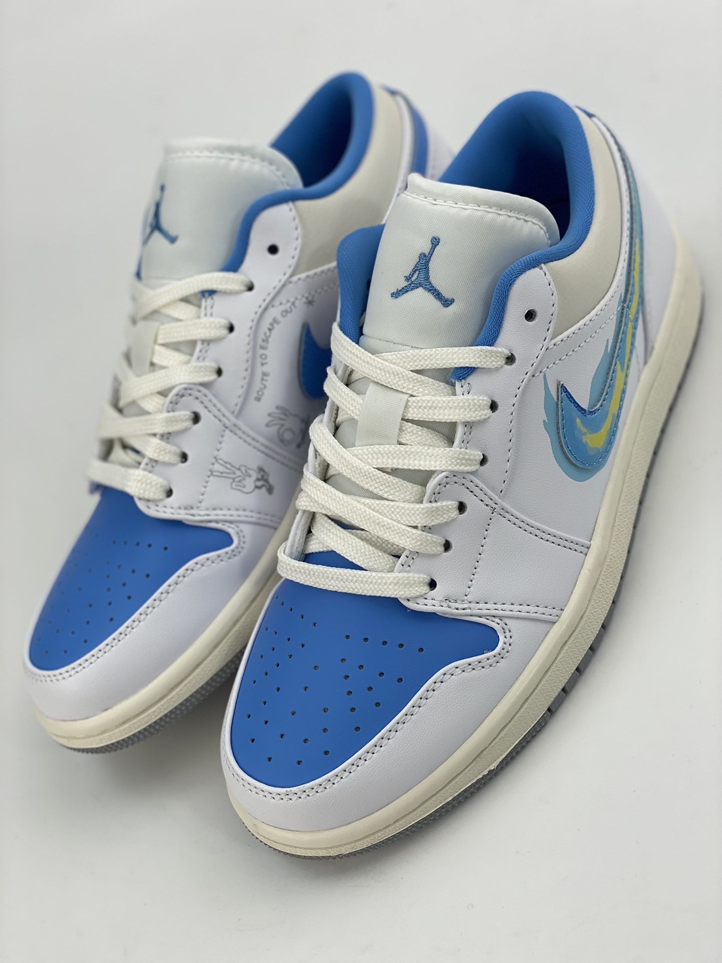 200 Air Jordan 1 Low 白蓝火焰 官方同步新色 FJ7219-441