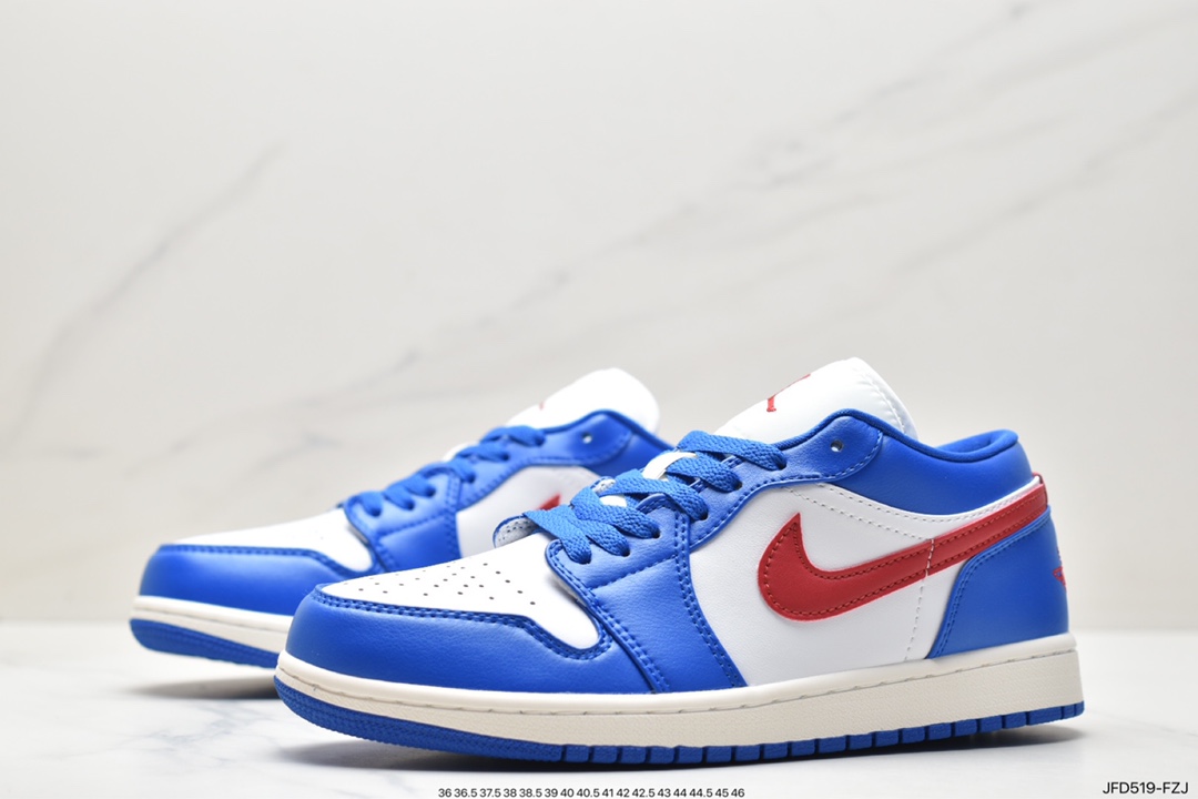 Air Jordan 1 Low white blue red AJ1 Joe 1 low-top casual sneakers DC0774-416