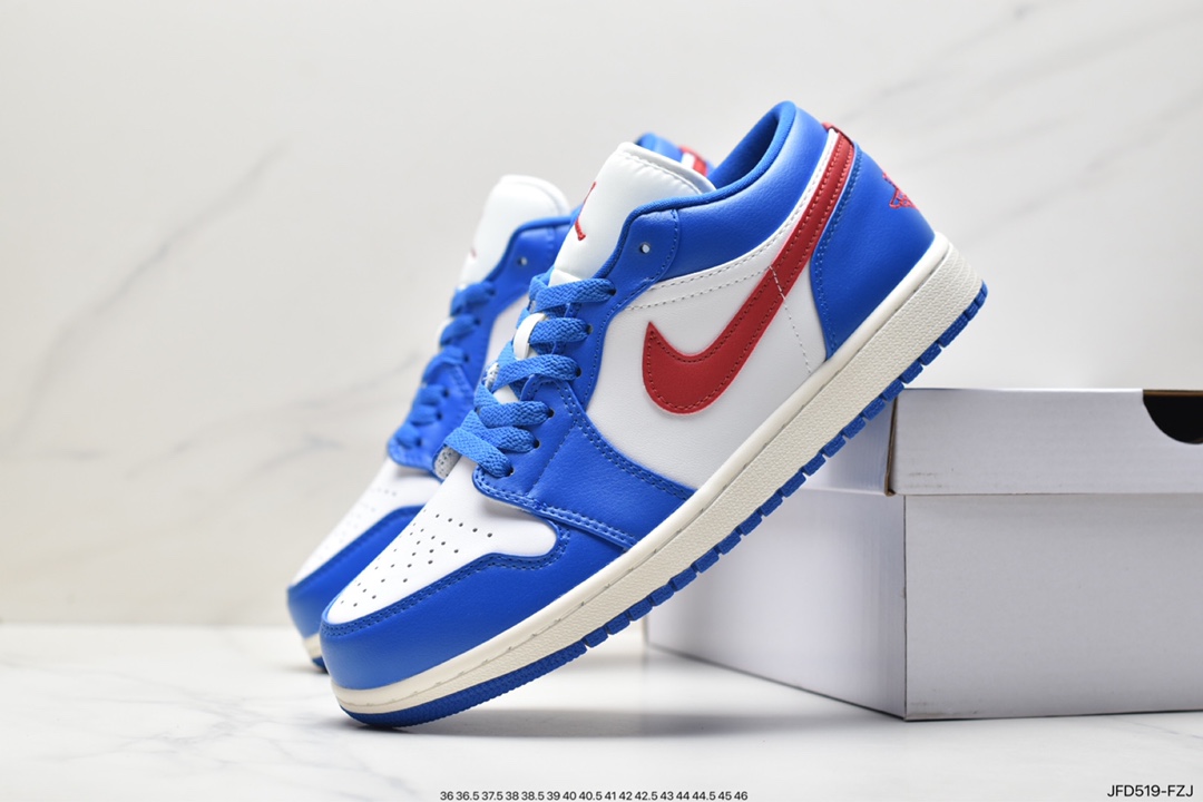 Air Jordan 1 Low white blue red AJ1 Joe 1 low-top casual sneakers DC0774-416