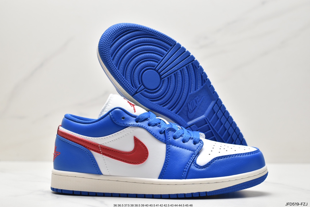 Air Jordan 1 Low white blue red AJ1 Joe 1 low-top casual sneakers DC0774-416