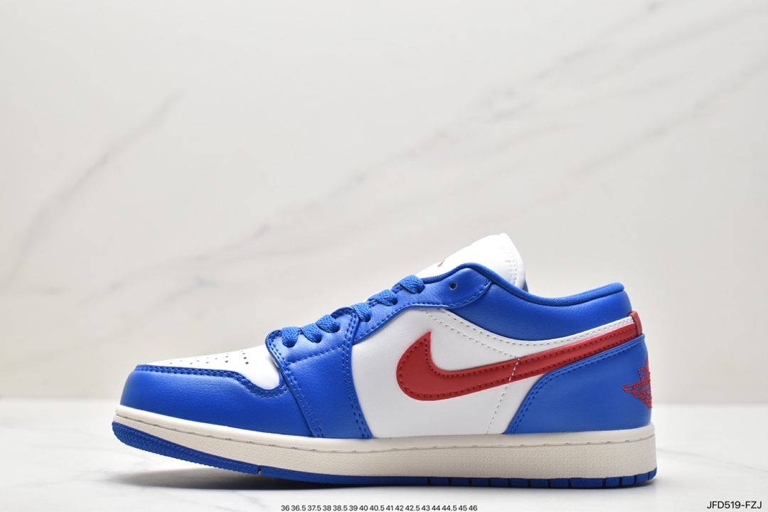 Air Jordan 1 Low white blue red AJ1 Joe 1 low-top casual sneakers DC0774-416