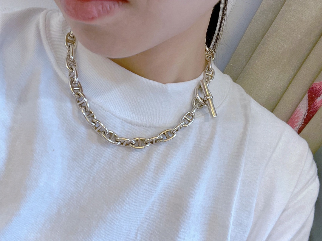 에르메스 돼지코 체인 목걸이 상세 이미지 8