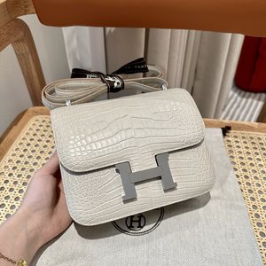 Outlet Sale Store
 Hermes Constance Crossbody & Shoulder Bags White Silver Hardware