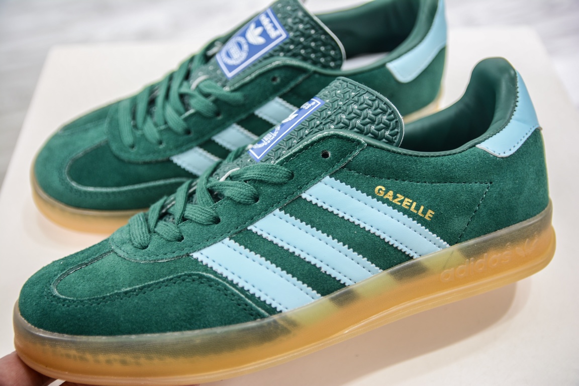 Adidas Originals Gazelle Indoor clover retro casual non-slip wear-resistant low-cut sneakers IG9979