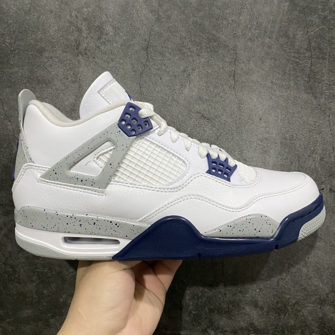 【LJR版】Air Jordan AJ4 Retro 午夜蓝 DH6927-140圈内公认最强四代 全套原纸板楦头开发 原厂皮料 完美版型 一比一鞋头弧度高度鞋身弧度 数据细节工艺流程均保持原鞋一致 原厂TPU网格鞋带扣 正确内里网布 菱角分明不变形无多余毛边 柔软性质感一致于原鞋 市场唯一原厂鞋扣模具 背面可见隐藏注塑口 原厂织唛标 原厂飞人电绣工艺 尾指中部跳三针 独家绑鞋带手法 印刷中底布 四线拉帮 米色美纹纸贴合固定 进口港宝加持 后跟自然饱满 全鞋荧光划线卡点 追求极致完美 每一双都是工艺品 多重QC质检 超越公司货的品控标准 实实在在的免检产品 尺码：40.5 41 42 42.5 43 44 44.5 45 46 47.5-莆田鞋批发中心