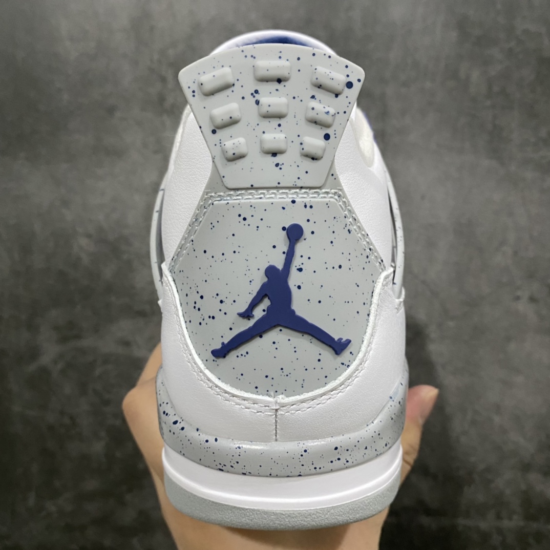 图片[4]-【LJR版】Air Jordan AJ4 Retro 午夜蓝 DH6927-140圈内公认最强四代 全套原纸板楦头开发 原厂皮料 完美版型 一比一鞋头弧度高度鞋身弧度 数据细节工艺流程均保持原鞋一致 原厂TPU网格鞋带扣 正确内里网布 菱角分明不变形无多余毛边 柔软性质感一致于原鞋 市场唯一原厂鞋扣模具 背面可见隐藏注塑口 原厂织唛标 原厂飞人电绣工艺 尾指中部跳三针 独家绑鞋带手法 印刷中底布 四线拉帮 米色美纹纸贴合固定 进口港宝加持 后跟自然饱满 全鞋荧光划线卡点 追求极致完美 每一双都是工艺品 多重QC质检 超越公司货的品控标准 实实在在的免检产品 尺码：40.5 41 42 42.5 43 44 44.5 45 46 47.5-莆田鞋批发中心