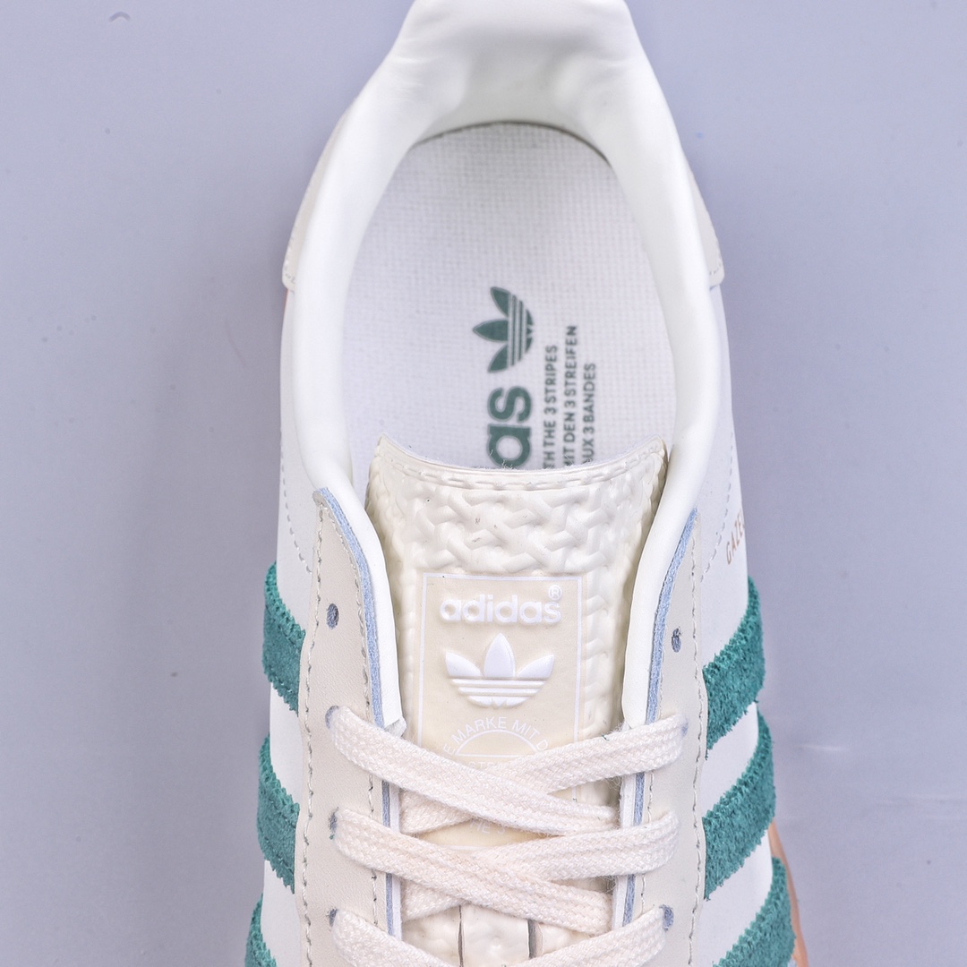 Adidas Gazelle Indoor retro green shipping men's and women's white and green retro lightweight non-slip low-cut sneakers ID2567