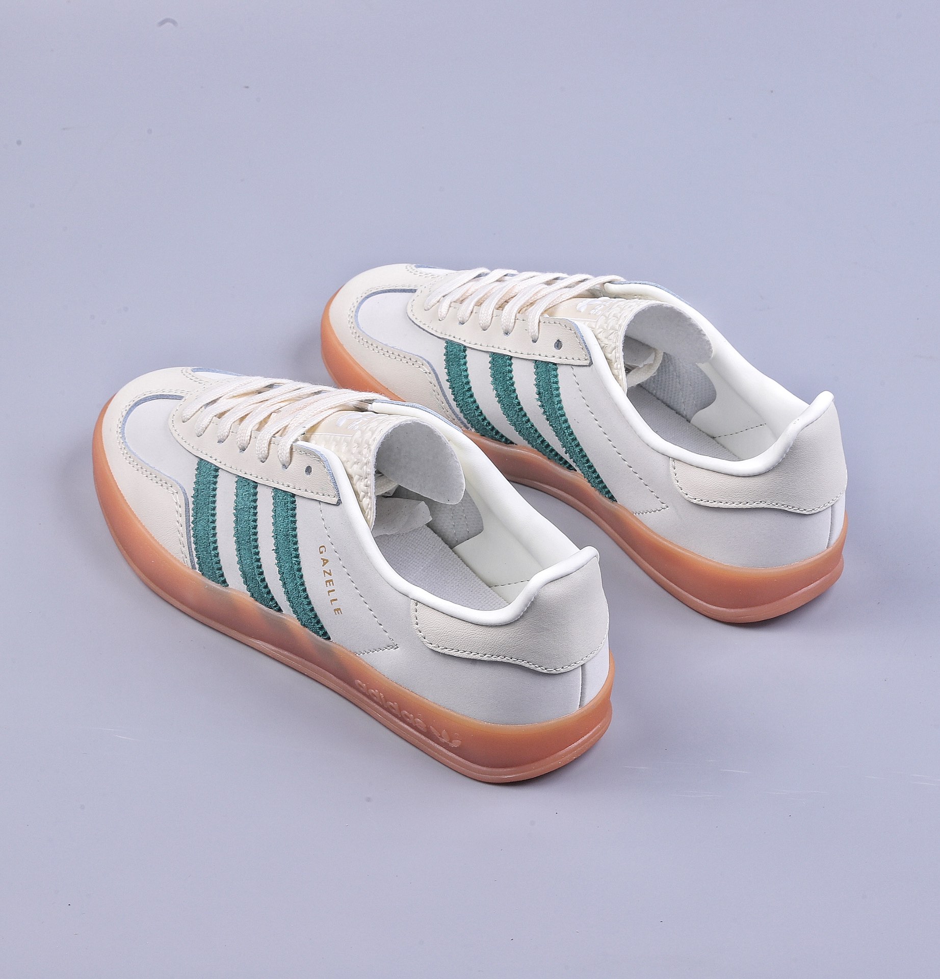 Adidas Gazelle Indoor retro green shipping men's and women's white and green retro lightweight non-slip low-cut sneakers ID2567