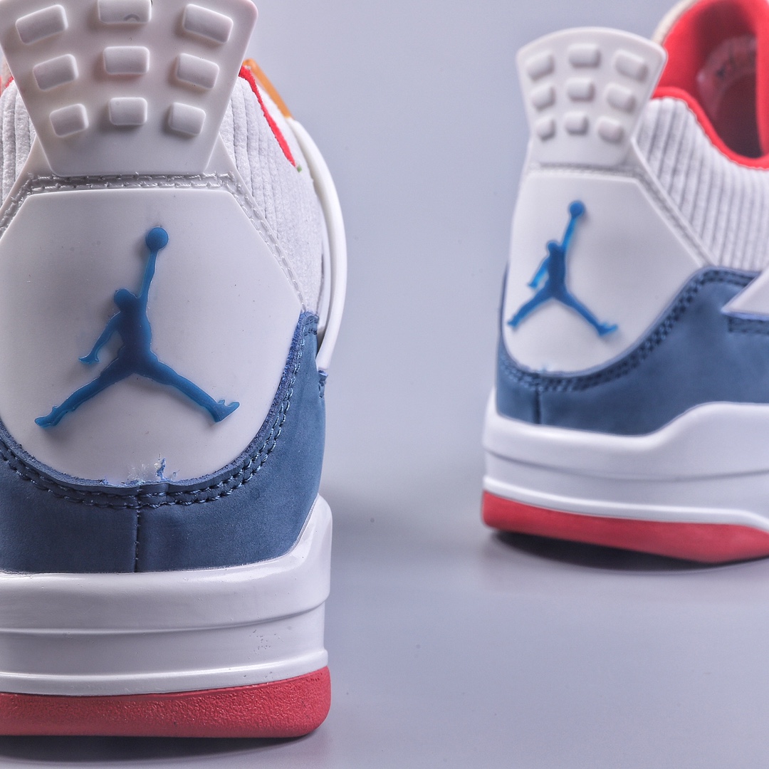 Enhance cost performance Air Jordan AJ4 Retro blue white red DR6952-400