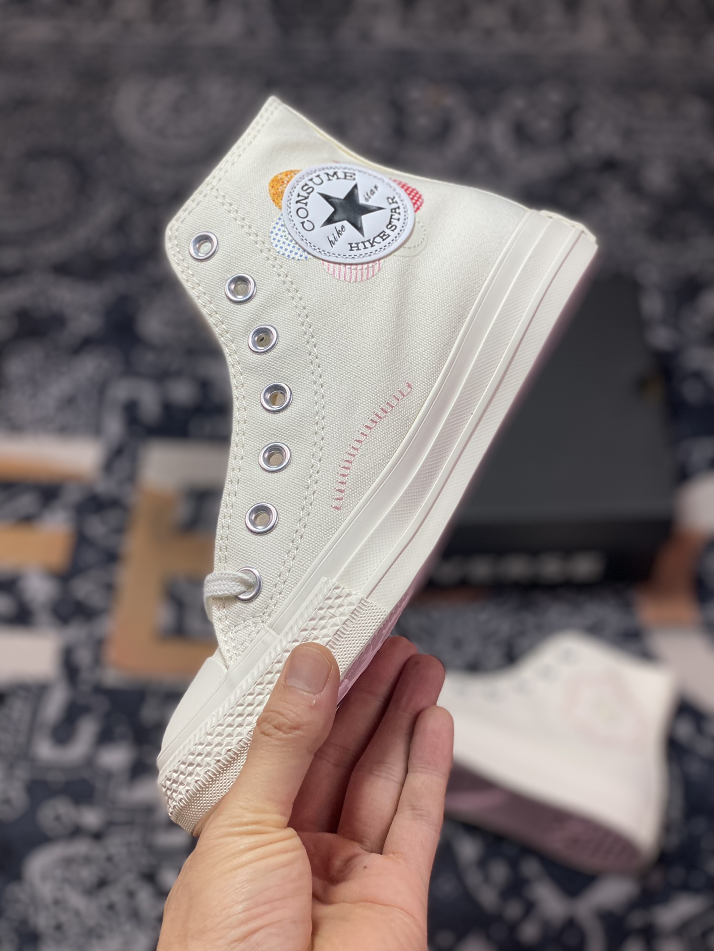 Xiaohongshu’s popular 2023 embroidered flower Converse All Star series A05195C