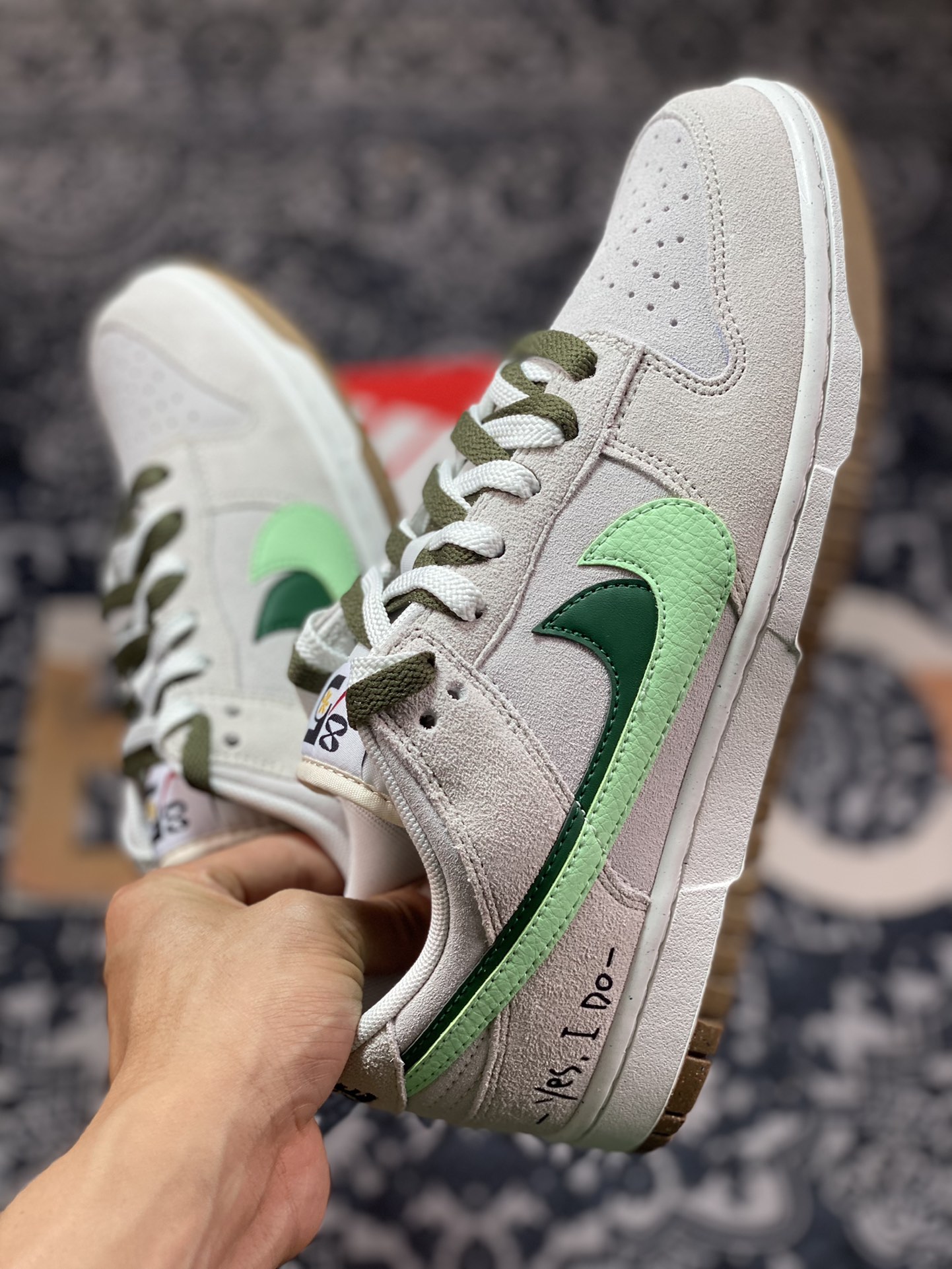 220 Nike SB Dunk Low SE”85 Double Swoosh/Grey/Green/Mint”扣篮系板鞋“浅灰绿薄荷绿双钩”DO9457-141