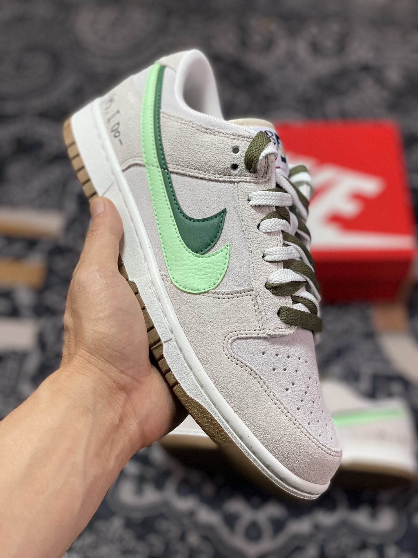 220 Nike SB Dunk Low SE”85 Double Swoosh/Grey/Green/Mint”扣篮系板鞋“浅灰绿薄荷绿双钩”DO9457-141