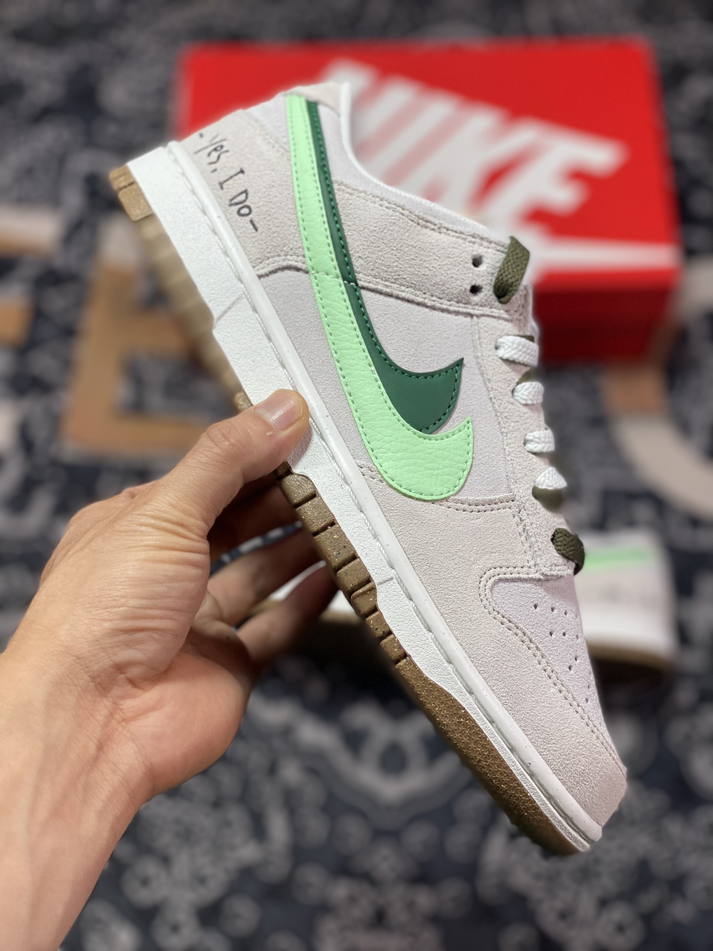 220 Nike SB Dunk Low SE”85 Double Swoosh/Grey/Green/Mint”扣篮系板鞋“浅灰绿薄荷绿双钩”DO9457-141