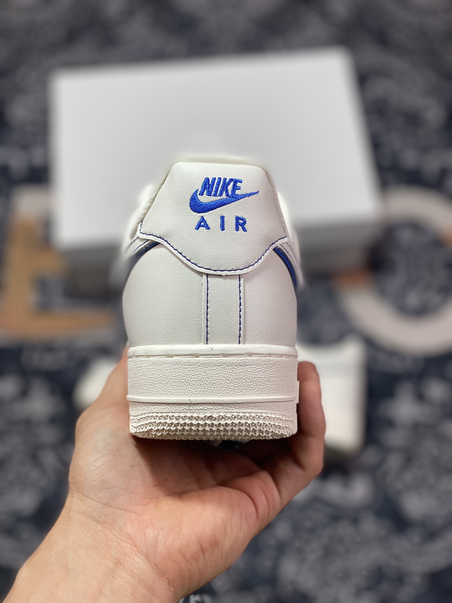 220 Nike Air Force 1'07 Low”Milk White/Blue”空军一号板鞋“皮革米白宝蓝车线”315122-404