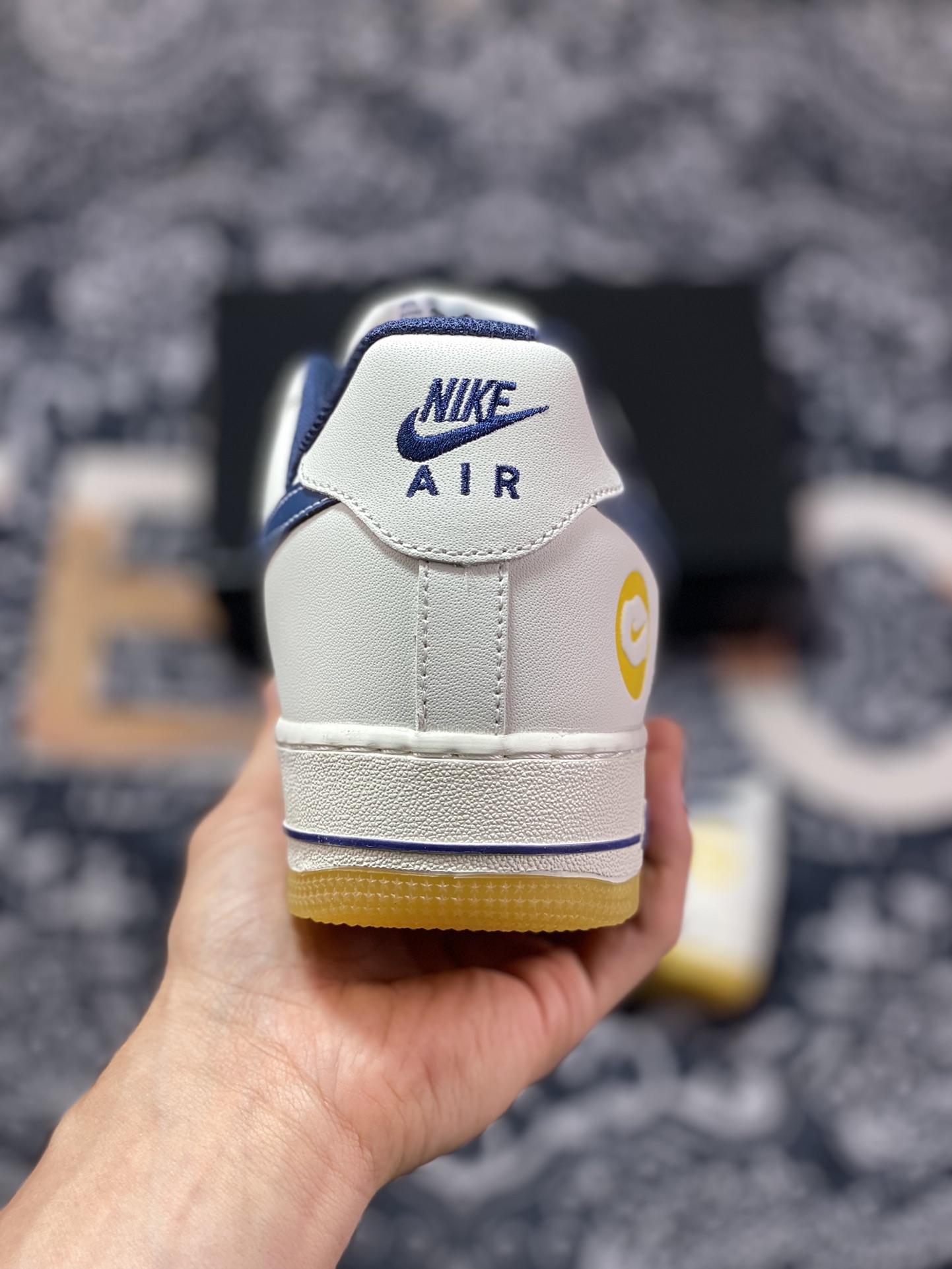 200 Nike Air Force 1'07 Low”Milky White/Navy/Yellow”空军一号板鞋“皮革米白海军蓝黄”XC2351-033