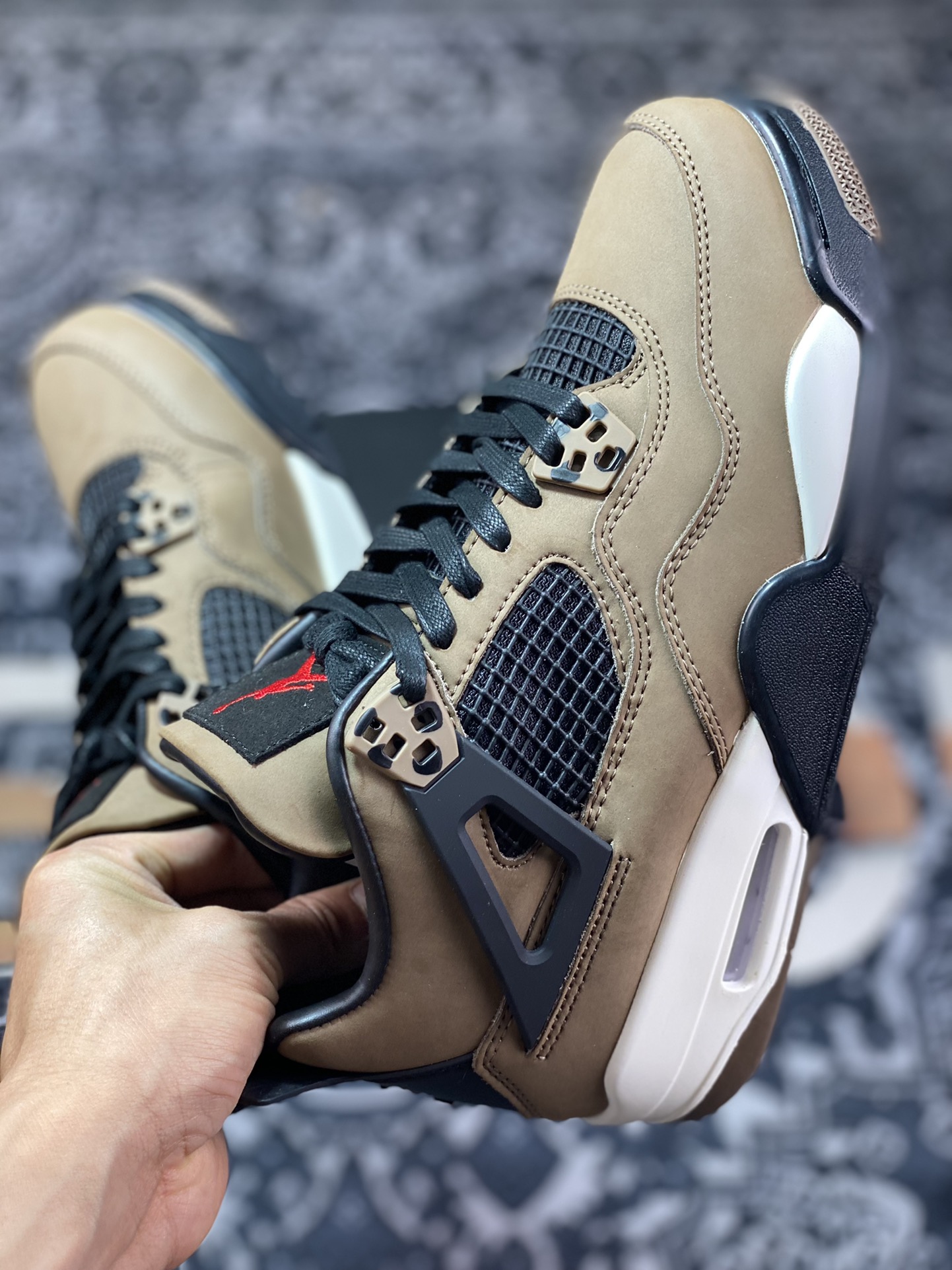 320 外贸工厂独立定单 Air Jordan 4 联名 TS棕摩卡 AJ4-882335