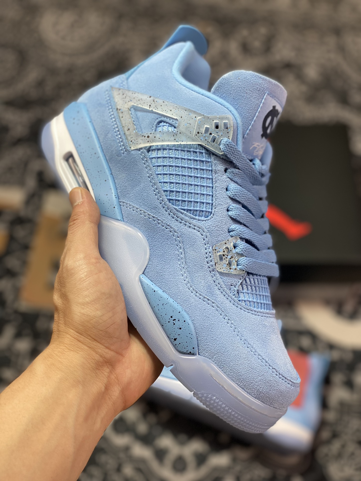 320 外贸工厂独立定单 Air Jordan 4 联名UNC大学蓝