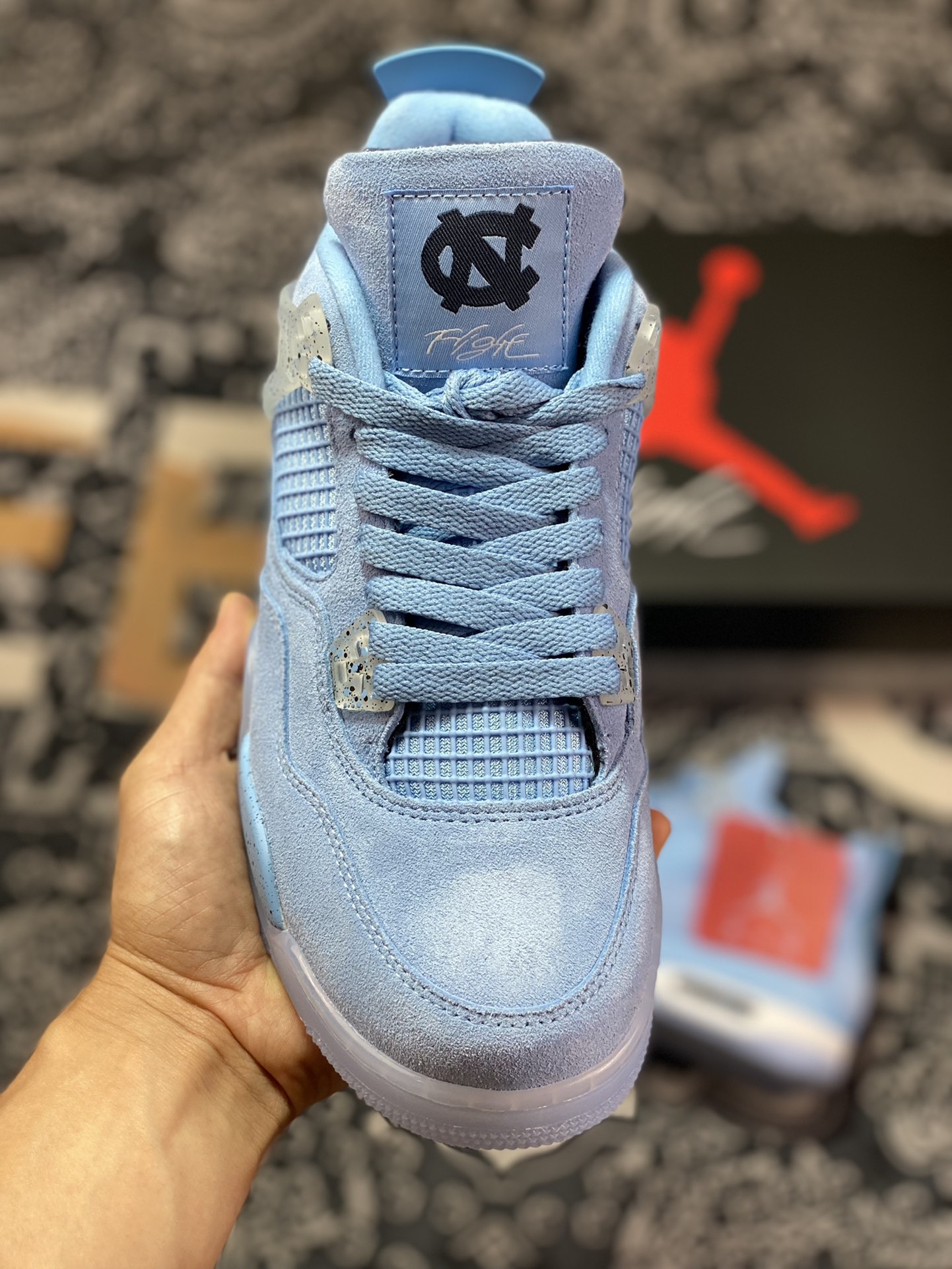 320 外贸工厂独立定单 Air Jordan 4 联名UNC大学蓝