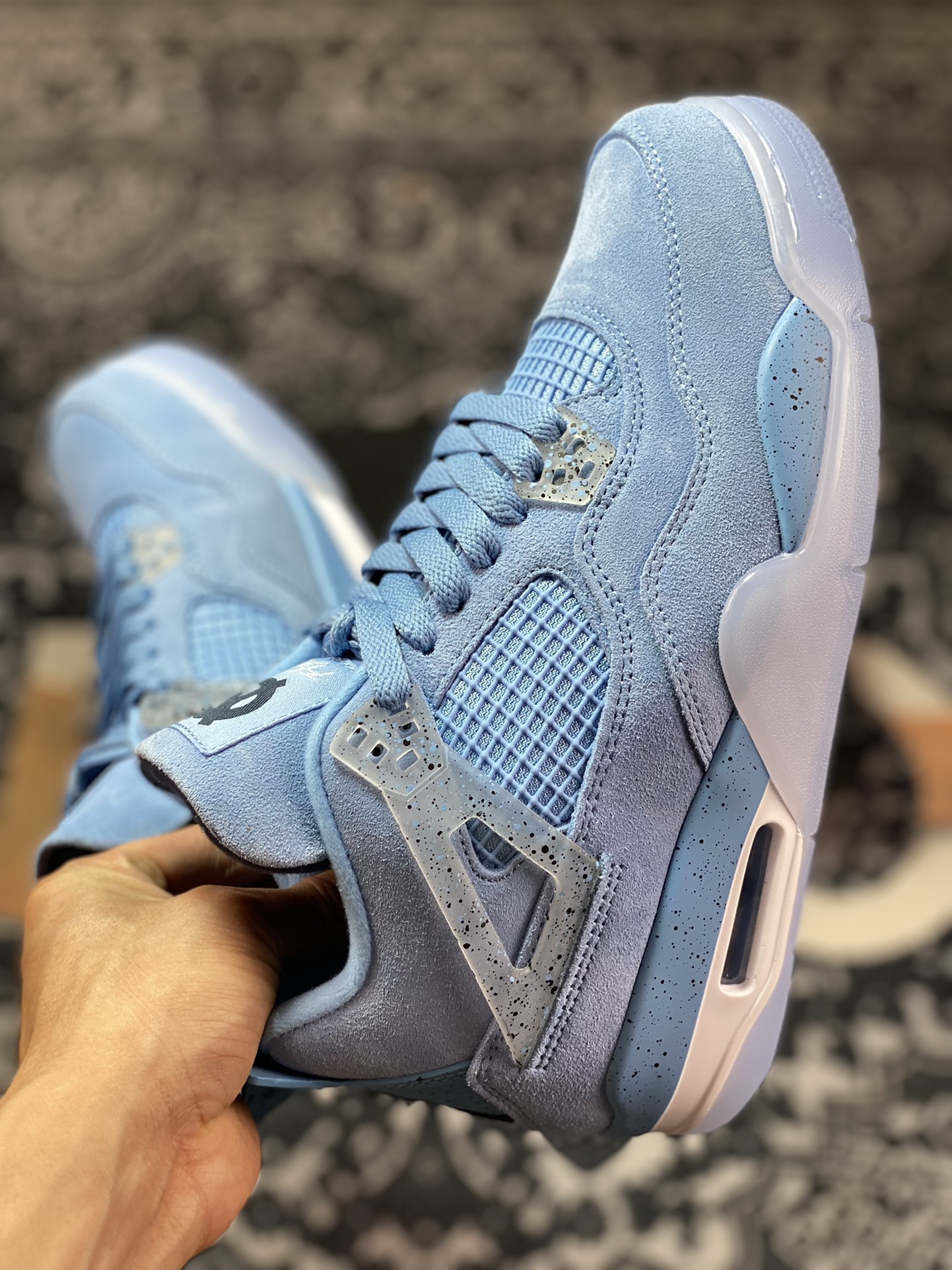 320 外贸工厂独立定单 Air Jordan 4 联名UNC大学蓝