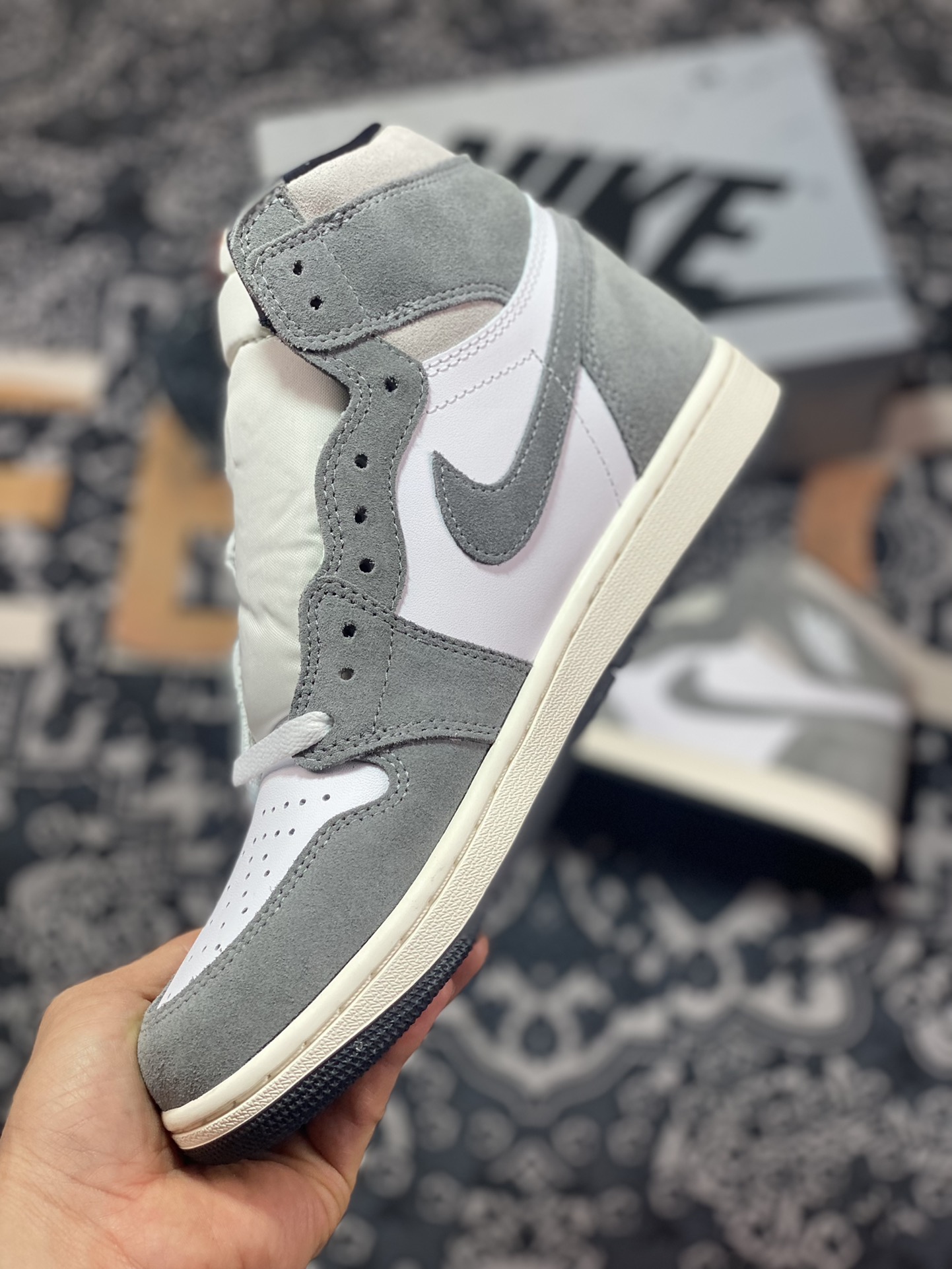 320 东莞大厂出品 Air Jordan 1 High ”Washed Heritage” 水洗灰 DZ5485-051