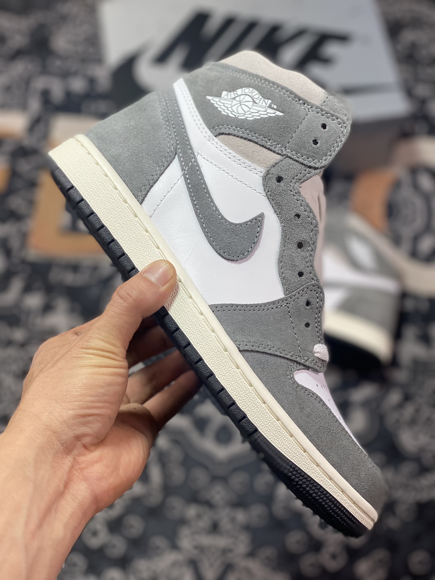 320 东莞大厂出品 Air Jordan 1 High ”Washed Heritage” 水洗灰 DZ5485-051