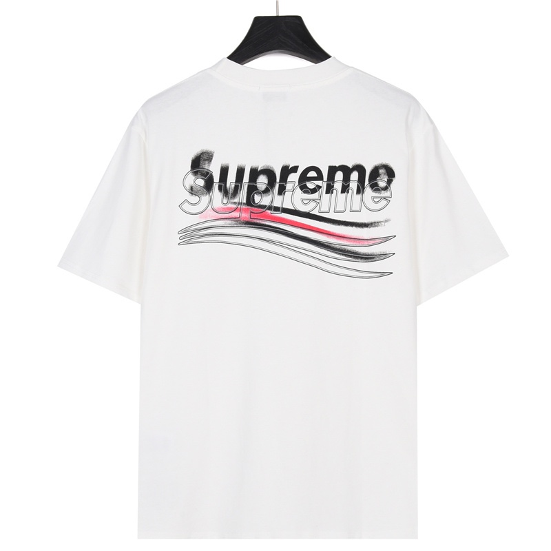 Balenciaga × Supreme联名 可乐波浪幻影短袖T恤