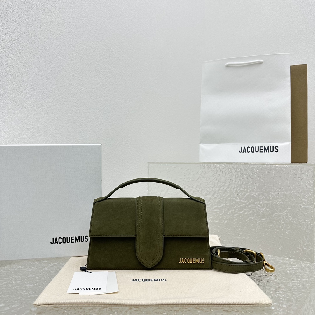 Jacquemus Crossbody & Shoulder Bags Gold Green Chamois Frosted Fall/Winter Collection Mini