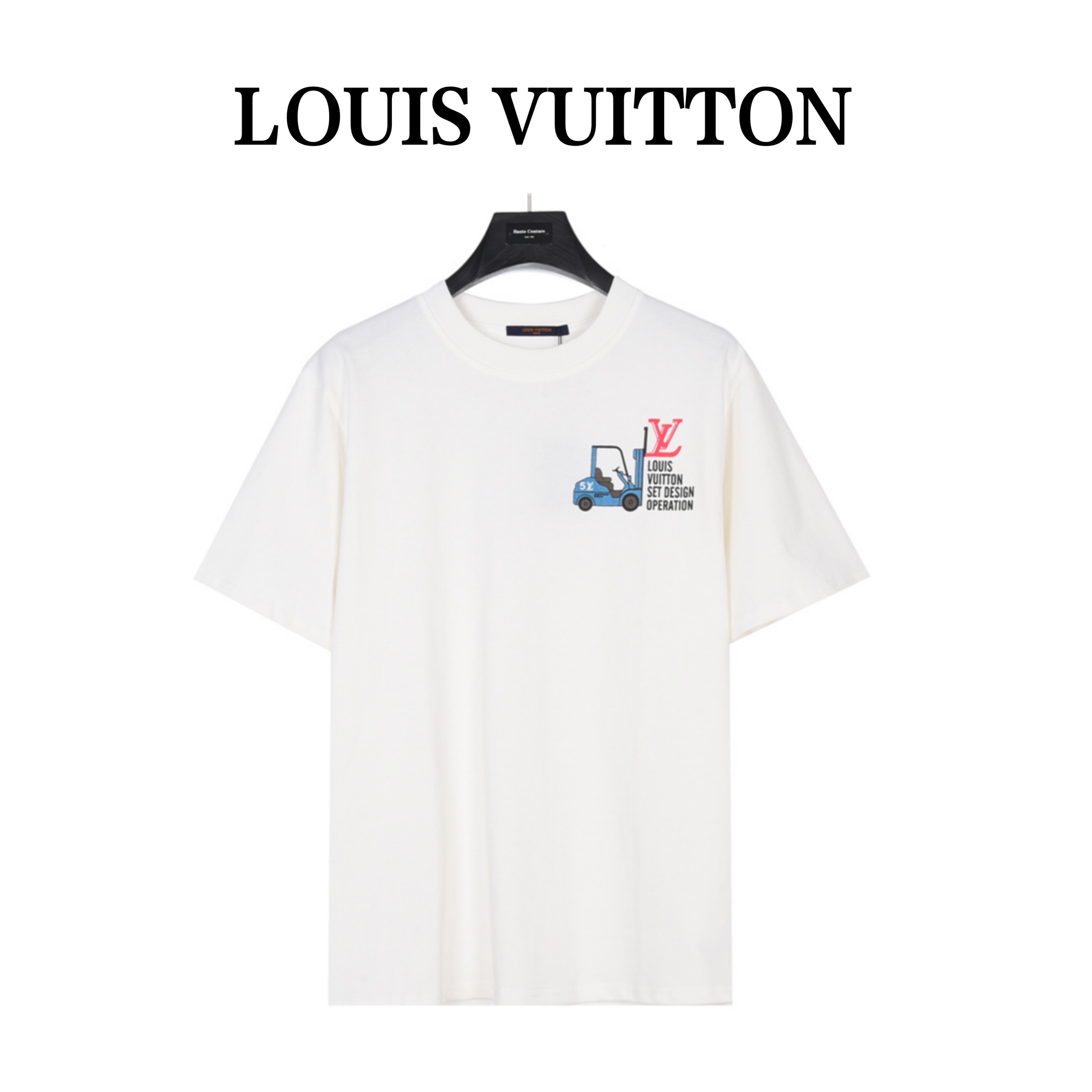 Louis Vuitton/路易威登23ss 叉车图案印花短袖T恤